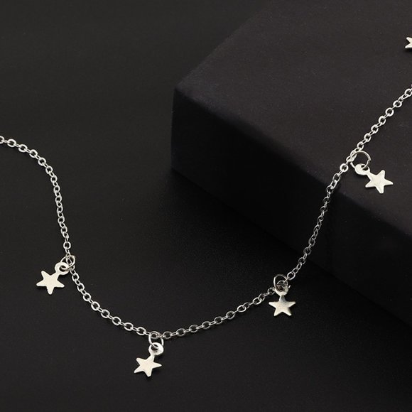 Star Chain Choker Silver - Picture 2 of 4